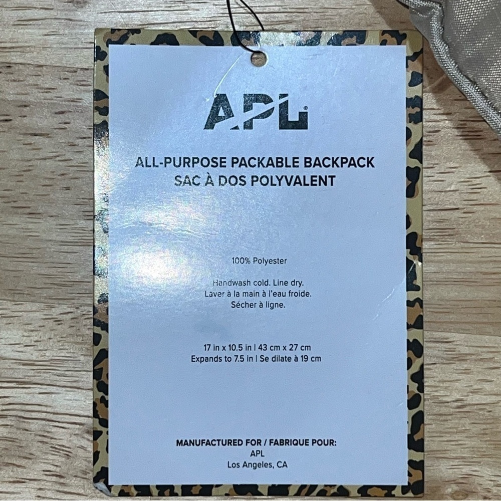 APL All-Purpose Packable Backpack with Leopard Tr… - image 3